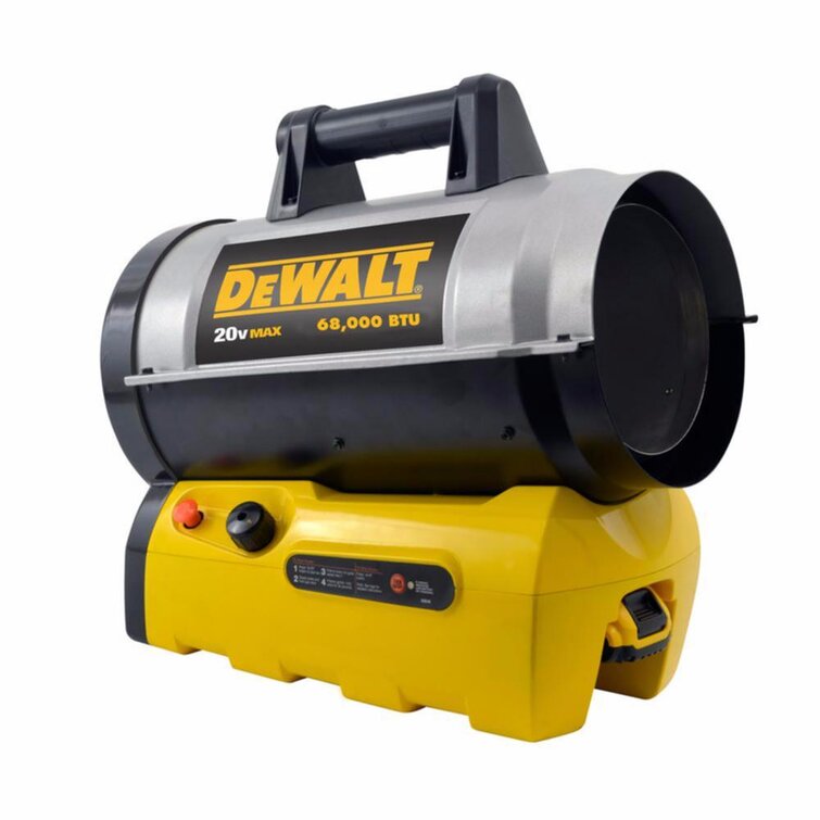 DeWalt 68000 BTU Propane High Efficiency Utility Space Heater with Adjustable Thermostat